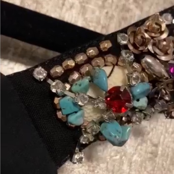 Maria Cher Elegant Black  gemstone embellished Jumpsuit, M - Picture 2 of 12